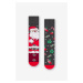 Sivé vzorované ponožky Santa Claus 078