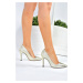Fox Shoes Gold Print Women's Stiletto Heel Stiletto