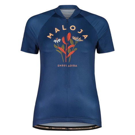 MALOJA Cyklistický dres s krátkym rukávom - GANESM. 1/2 LADY - modrá