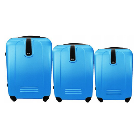 Modrý set 3 ľahkých plastových kufrov &quot;Superlight&quot; - M, L, XL