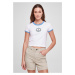 Women's Stretch Jersey Cropped Tee White/Horizontal Blue