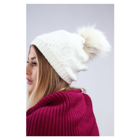 Cream winter hat FASARDI