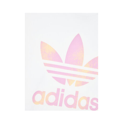 Adidas Každodenné šaty Graphic Logo HK2935 Biela Relaxed Fit