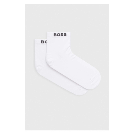 Ponožky BOSS 2-pak pánske, biela farba, 50491208 Hugo Boss