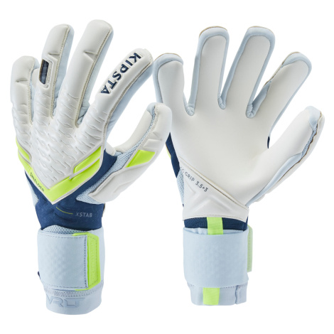 Brankárske futbalové rukavice F900 VIRALTO SHIELDER pre dospelých biele KIPSTA