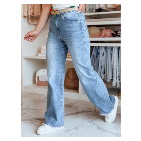 Spodnie damskie jeansowe wide leg DOGERISS niebieskie Dstreet