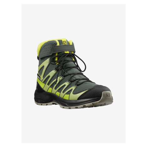 Green and Black Boys' Outdoor Ankle Boots Salomon XA PRO - Unisex