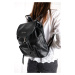 Čierny ruksak z eko kože 2-61133