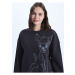 LC Waikiki Women's Crew Neck Bambi Printed Long Sleeve Oversize Sweatshirt