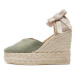 Manebi Espadrilky Hamptons Heart-Shaped Wedge Espadrilles W 0.1 WH Zelená