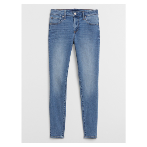 GAP Modré dámské džíny mid rise universal legging jeans