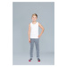 Tomi Boys' Tank Top with Wide Straps - White