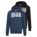 JACK & JONES Mikina  modrá / čierna / biela