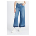 Džínsy La Martina Woman Wide Leg Denim Spring De Modrá