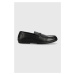 Kožené mokasíny Calvin Klein pánske, čierna farba