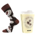 Lonka COFFEE SOCKS Dámske ponožky, čierna, veľkosť
