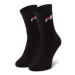 Fila Súprava 3 párov vysokých ponožiek unisex F9505 Čierna