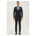 ALTINYILDIZ CLASSICS Men's Navy Blue Extra Slim Fit Slim Fit Slim Fit Dovetail Collar Nano Suit 