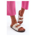 Women's slippers with Cortina sole, white Cortina