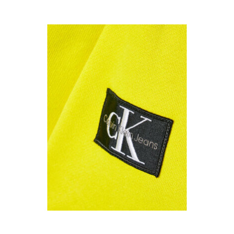 Calvin Klein Jeans Mikina Badge IB0IB01114 Žltá Regular Fit