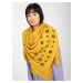 Yellow women's scarf with print