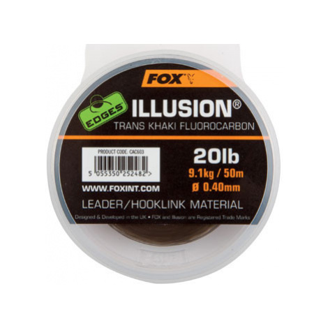 Fox fluorocarbon illusion 50 m trans khaki-priemer 0,50 mm / nosnosť 13,64 kg