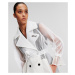 Kabát Karl Lagerfeld Hun Kim'S Edit Mesh Coat White