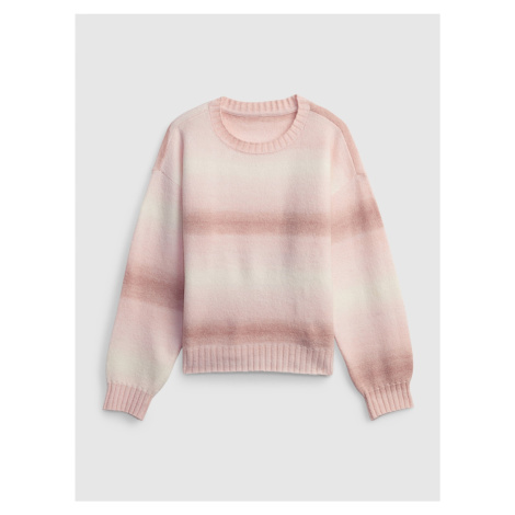 Ružový dievčenský sveter GAP pletený