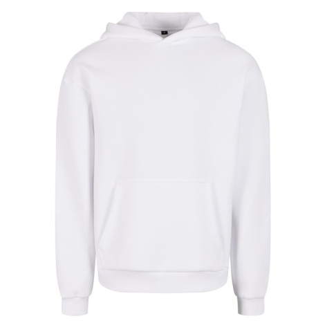 Build Your Brand Hebká pánska mikina cez hlavu Fluffy - Biela