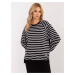 Black and white women's striped blouse