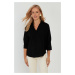 Cool & Sexy Women's Black Bat Sleeve Blouse