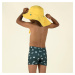 Detské boxerkové plavky tmavozelené s potlačou Sun