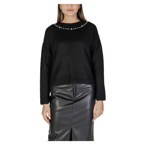 Vila  VILOUISIANA O-NECK KNIT TOP/KA 14103841  Svetre Čierna