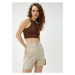 Koton Tie Waist Standard Women's Beige Shorts 3sal40004mw