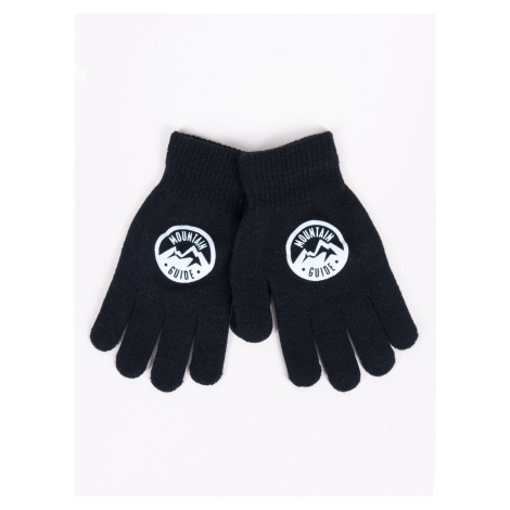 Yoclub Kids's Boys' Five-Finger Gloves RED-0012C-AA5A-017