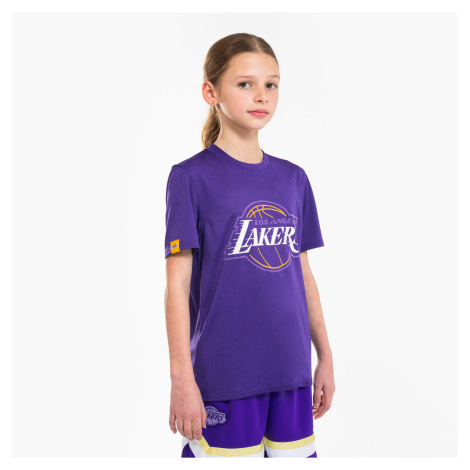 Detské basketbalové tričko TS 900 NBA Lakers fialové TARMAK