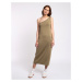 Ninety Percent Astrid Stretch Tencel™ Asymmetric Strap Dress GREY GREEN