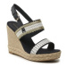 Tommy Hilfiger Espadrilky Golden Webbing Wedge FW0FW07089 Tmavomodrá