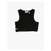 Koton Crop Top Sleeveless Cotton with Window Detail