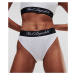 Spodná Bielizeň Karl Lagerfeld Hotel Karl High Waist Brief White