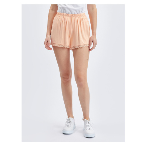 Orsay Apricot women's shorts with lace - Women's