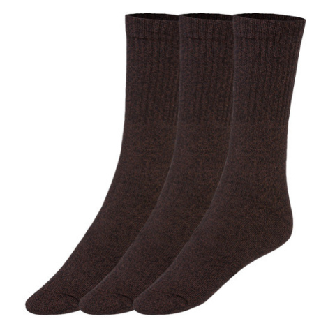 LIVERGY® Pánske ponožky, 3 páry (hnedá)