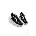 Marjin Women's Sneaker Thick Sole Lace Up Casual Sports Shoes Yoven Black