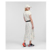 Sukňa Karl Lagerfeld Aop Future Logo Pleat Skirt Biela