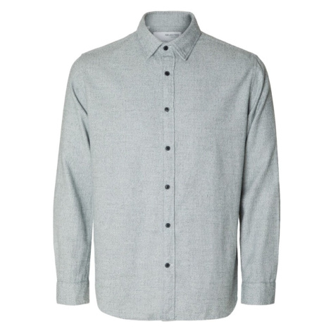 Selected  Regowen-Twist L/S - Grey/Asphalt  Košele s dlhým rukávom Hnedá