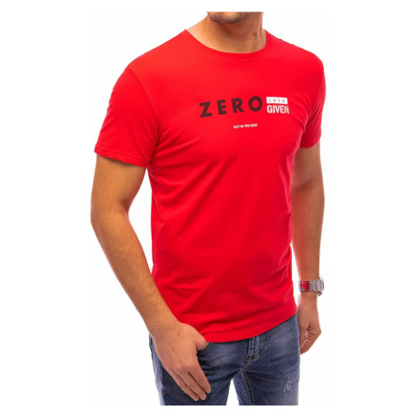 Red men's Dstreet T-shirt with print