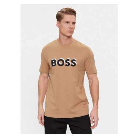 Boss Tričko Tiburt 427 50506923 Béžová Regular Fit Hugo Boss