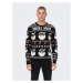 Only & Sons Sveter Xmas Santa 22023994 Čierna Regular Fit