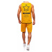 Žltý pánsky komplet: tričko + kraťasy  BOLF 100777