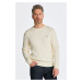 SVETER GANT COTTON CABLE C-NECK CREAM